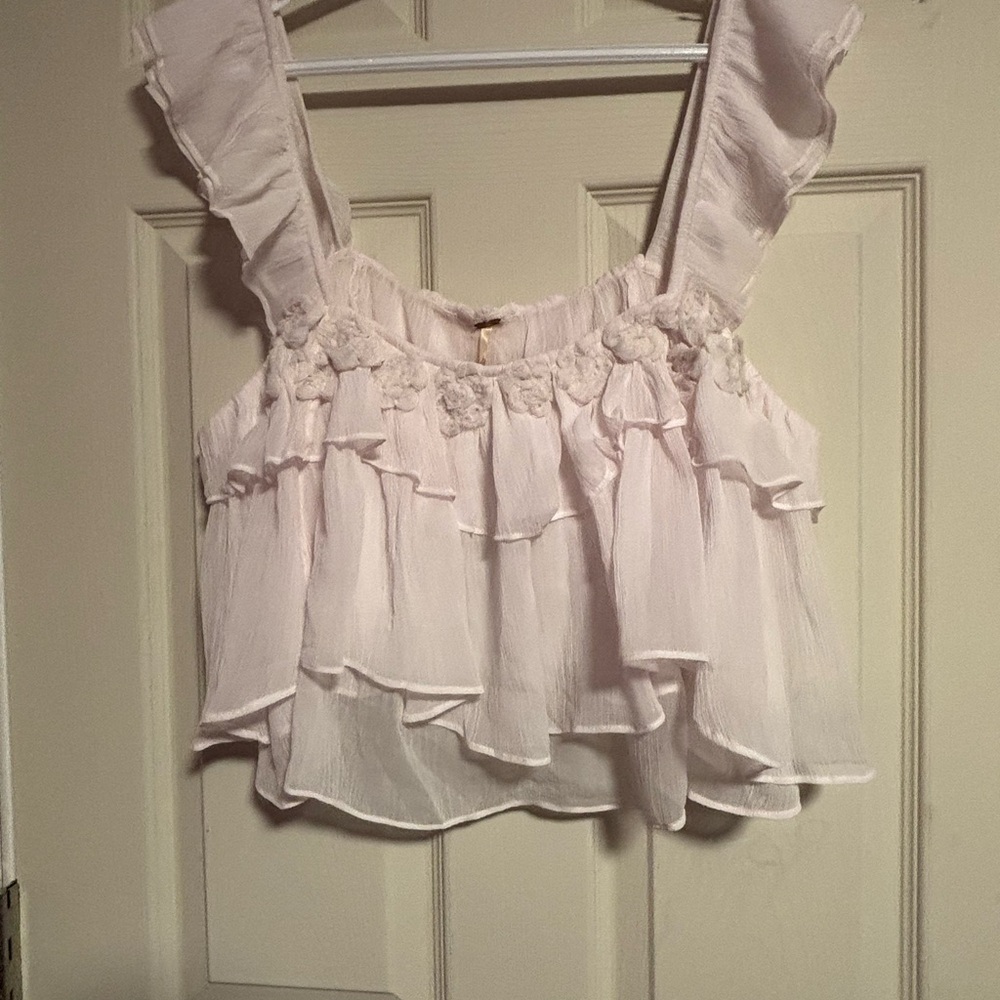 Free People Ruffled Blouse